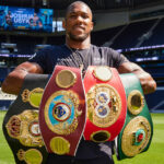 Joshua pictured at the Tottenham Hotspur Stadium Photo Credit: Mark Robinson/Matchroom Boxing