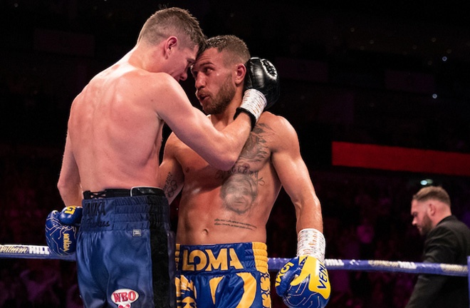 Campbell took on the very best including pound-for-pound star, Vasiliy Lomachenko Photo Credit: Mark Robinson/Matchroom Boxing 