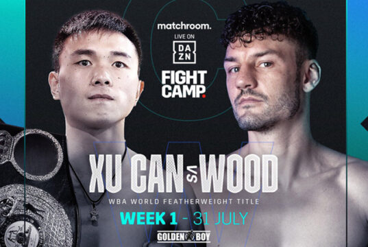 Xu Can defends his WBA 'Regular' featherweight world title against Leigh Wood at Matchroom's Fight on Saturday