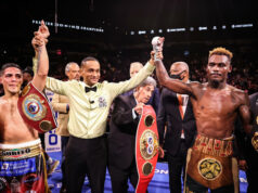Jermell Charlo and Brian Castano were held to a split decision draw in their undisputed fight Photo Credit: Amanda Westcott/SHOWTIME