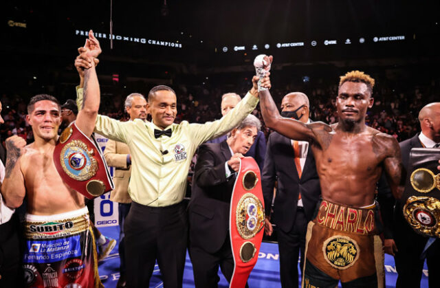 Jermell Charlo and Brian Castano were held to a split decision draw in their undisputed fight Photo Credit: Amanda Westcott/SHOWTIME