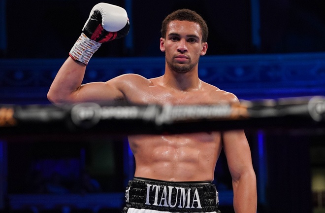 Standout amateur Karol Itauma claimed his third professional victory Photo Credit: Round 'N' Bout Media/Queensberry Promotions