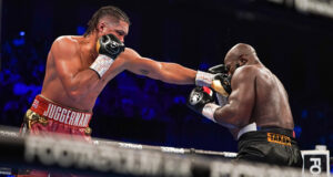 Joe Joyce halted seasoned world title challenger, Carlos Takam in the sixth round on Saturday to stay in line for a world title shot Photo Credit: Queensberry Promotions