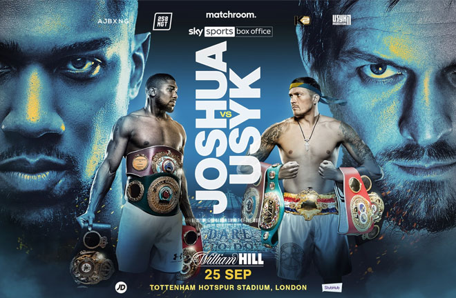 Anthony Joshua will defend his unified heavyweight world titles against Oleksandr Usyk at Tottenham Hotspur Stadium on September 25th