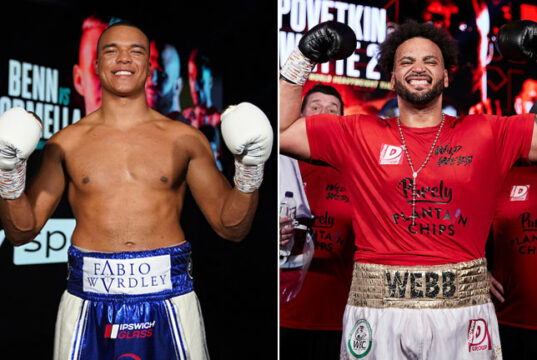 Fabio Wardley defends his English Heavyweight title against Nick Webb at Fight Camp on August 7th Photo Credit: Dave Thompson/Mark Robinson/Matchroom Boxing