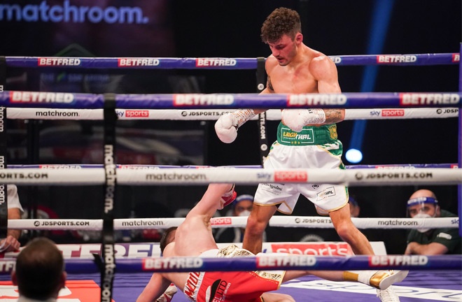 Wood stopped Reece Mould in February Photo Credit: Dave Thompson/Matchroom Boxing