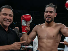 Gilberto Ramirez knocked out Sullivan Barrera in four rounds in California Photo Credit: Golden Boy Promotions