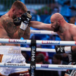 Babic stopped Mark Bennett in the fifth round of their heavyweight shootout at Fight Camp on Saturday Photo Credit: Mark Robinson/Matchroom Boxing