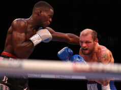 Jushua Buatsi continues to impress beating Ricards Bolotniks with an 11th round KO to claim the WBA light heavyweight title. Photo Credit: Matchroom Boxing.