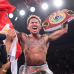 Casimero couldn’t hide his delight after the scorecards were announced and confirmed his successful defence of his his WBO bantamweight title.