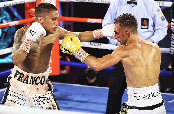 Franco beat Moloney by unanimous decision in their first clash in June 2020 Photo Credit: Mikey Williams / Top Rank