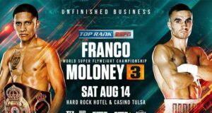 Joshua Franco and Andrew Moloney meet for the third time in Tulsa on Saturday night