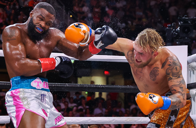 Paul largely had the better of the action, particularly early on Photo Credit: Amanda Westcott/SHOWTIME
