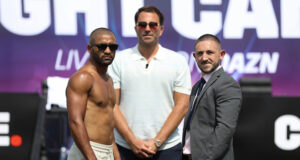 Kid Galahad clashes with Jazza Dickens in rematch for the IBF featherweight world title at Fight Camp on Saturday night Photo Credit: Mark Robinson/Matchroom Boxing