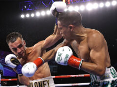 Joshua Franco beat Andrew Moloney by unanimous decision in their trilogy in Tulsa on Saturday Photo Credit: Mikey Williams/Top Rank via Getty Images