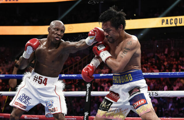 Yordenis Ugas claimed a unanimous decision win over Manny Pacquiao in Las Vegas on Saturday night Photo Credit: Scott Kirkland/FOX Sports