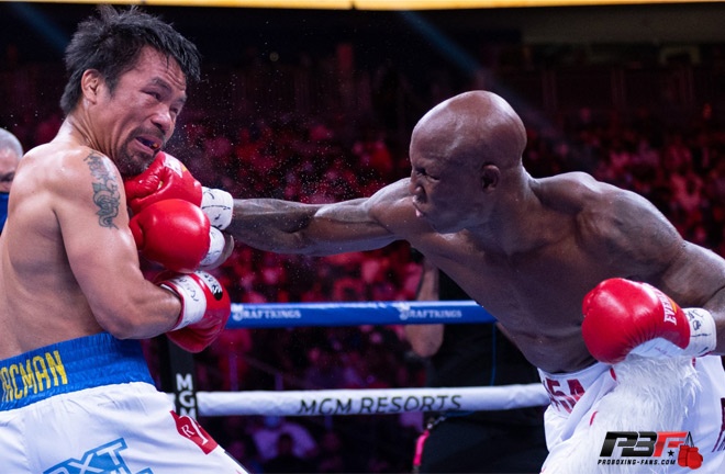 Ugas put on a dominant display to defeat Pacquiao Photo Credit: Pro Boxing Fans