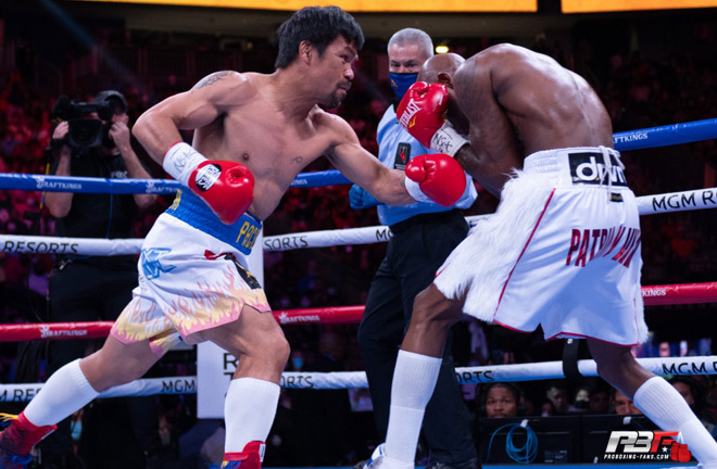 Pacquiao had some success, but was limited by Ugas in the main Photo Credit: Pro Boxing Fans