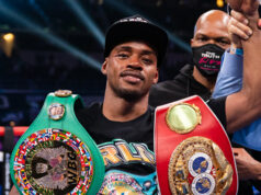 Errol Spence Jr is looking to face the winner of Manny Pacquiao vs Yordenis Ugas withdrawing from his scheduled August 21 showdown with Manny Pacquiao due to an eye injury Photo Credit: Ryan Hafey / Premier Boxing Champions