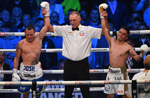 Josh Warrington's rematch was cut short after a technical draw. Photo Credit: Mark Robinson / Matchroom Boxing