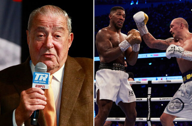 Bob Arum has advised Anthony Joshua to avoid a rematch against Oleksandr Usyk Photo Credit: Mikey Williams/Top Rank/Mark Robinson/Matchroom Boxing