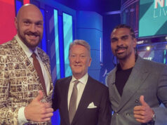 Frank Warren has given his view on David Haye calling out Tyson Fury Photo Credit: @davidhaye Instagram