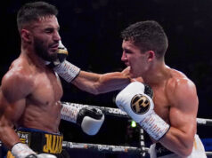 Two unbeaten prospects - Louie Lynn & Amin Jahenzab put it all on the line at the Copper Box Arena in London last night. Photo Credit: Frank Warren (Twitter).