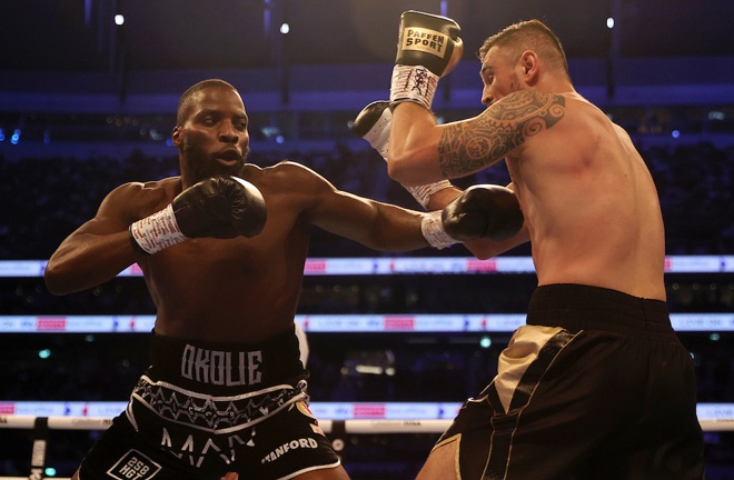 Lawrence Okolie successfully defended his WBO cruiserweight world title Photo Credit: Eddie Keogh/Matchroom Boxing