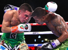 Oscar Valdez dug deep against Robson Conceição to show a heart of a champion and retain his WBC junior lightweight title. Photo Credit: Top Rank Boxing.