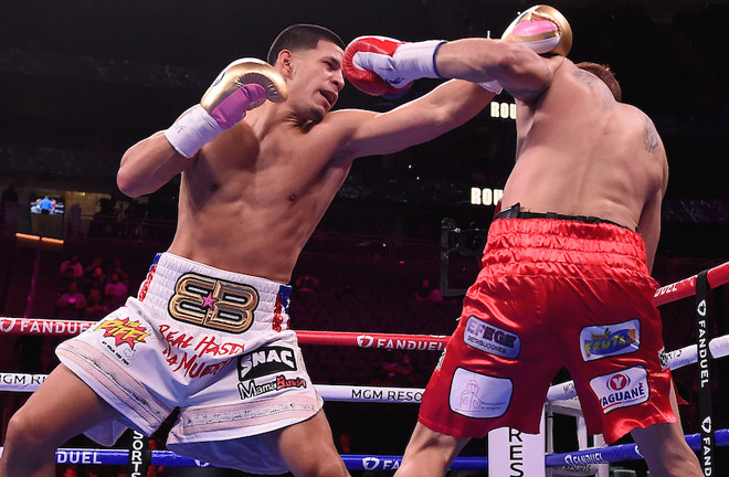 Edgar Berlanga climbed off the canvas to beat Marcelo Esteban Coceres Photo Credit: Frank Micelotta/Fox Sports/PictureGroup