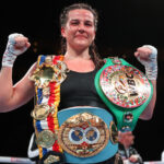 Chantelle Cameron continues her journey to become the undisputed champion by adding the IBF belt to her WBC and Ring Magazine belts against Mary McGee in London last night. Photo Credit: Mark Robinson/Matchroom Boxing