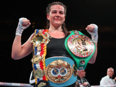Chantelle Cameron continues her journey to become the undisputed champion by adding the IBF belt to her WBC and Ring Magazine belts against Mary McGee in London last night. Photo Credit: Mark Robinson/Matchroom Boxing