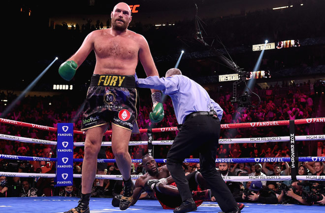 Fury had Wilder down in the third Photo Credit: Frank Micelotta/Fox Sports/PictureGroup