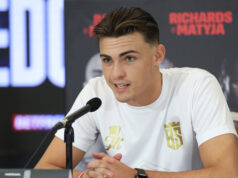 Light heavyweight prospect, John Hedges looks to secure his fourth professional win on Saturday Photo Credit: Mark Robinson/Matchroom Boxing