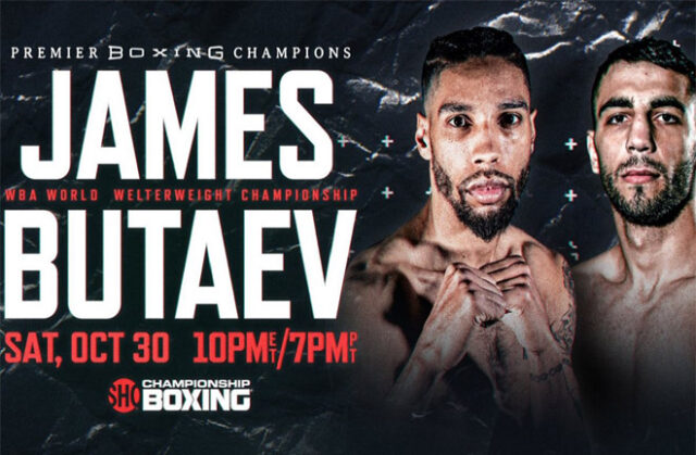 Jamal James defends his WBA 'regular' welterweight title against Radzhab Butaev in Las Vegas this Saturday night