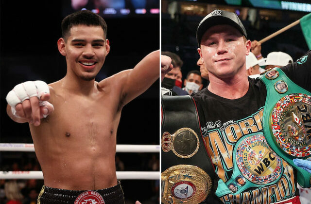 Diego Pacheco says he learnt a lot from sparring unified super middleweight champion, Canelo Alvarez ahead of his return to action on Saturday Photo Credit: Ed Mulholland/Matchroom Boxing USA