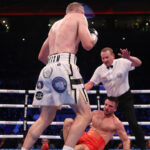Smith dropped Fowler again in the eighth and the fight was stopped Photo Credit: Mark Robinson/Matchroom Boxing