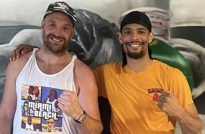 Jordan Thompson sparred with Tyson Fury before his trilogy win over Deontay Wilder Photo Credit: Instagram @jordan_boxing_