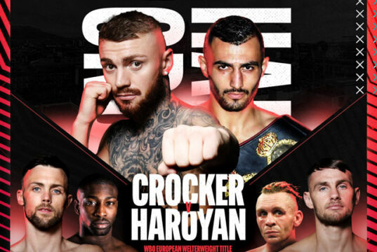 Lewis Crocker defends his WBO European welterweight title against Artem Haroyan on Friday's MTK Global bill in Belfast