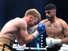 Adam Azim stopped Stu Greener in two rounds on Saturday's BOXXER bill Photo Credit: Lawrence Lustig/BOXXER