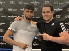Adam Azim alongside trainer Shane McGuigan Photo Credit: Instagram @adam.azim1