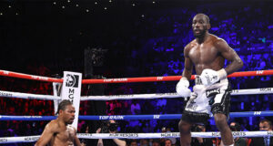 Terence Crawford successfully defended his WBO welterweight title with a tenth round stoppage win over Shawn Porter Photo Credit: Mikey Williams /Top Rank via Getty Images