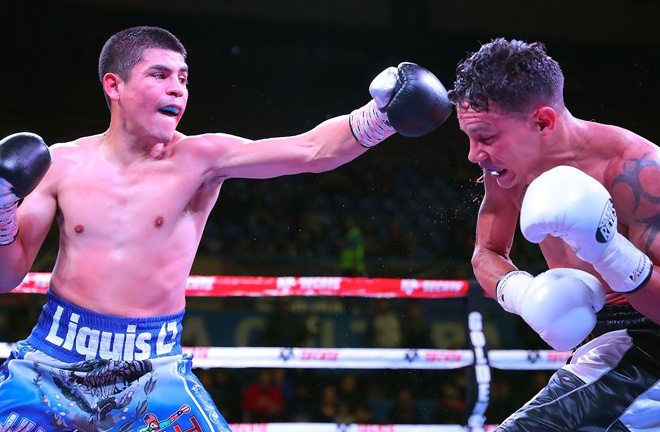 Diego De La Hoya in action in his previous outing against Renson Robles which he emerged victorious from via the judges' scorecards of 97-94, 99-89 and 99-89 almost 2 years ago. Photo Credit: Diego De La Hoya Twitter.