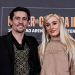 Rhiannon Dixon alongside trainer Anthony Crolla Photo Credit: Mark Robinson/Matchroom Boxing