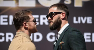 Canelo Alvarez takes on Caleb Plant for the undisputed super middleweight championship in Las Vegas on Saturday night Photo Credit: Amanda Westcott/SHOWTIME