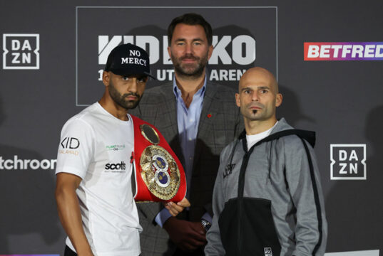 Kid Galahad defends his IBF featherweight title against Kiko Martinez in Sheffield on Saturday Photo Credit: Mark Robinson/Matchroom Boxing
