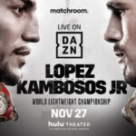 Teofimo Lopez defends his lightweight world titles against George Kambosos Jr at the Hulu Theater at Madison Square Garden this Saturday