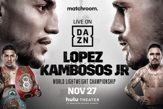 Teofimo Lopez defends his lightweight world titles against George Kambosos Jr at the Hulu Theater at Madison Square Garden this Saturday