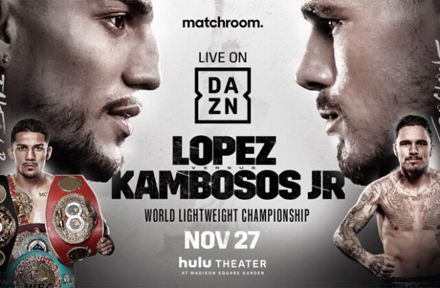 Teofimo Lopez defends his lightweight world titles against George Kambosos Jr at the Hulu Theater at Madison Square Garden this Saturday