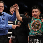Julio Cesar Martinez makes a fourth defence of his WBC flyweight world title Photo Credit:  Ed Mulholland/Matchroom Boxing USA